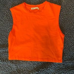 Small orange Zara top